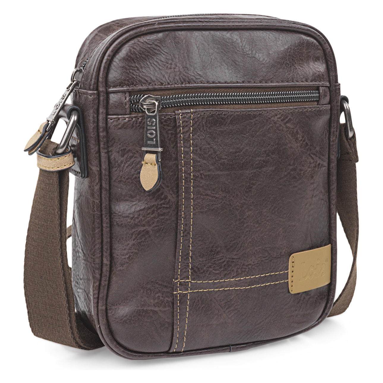 Bandolera Hombre Vegana Lois Warren Marron