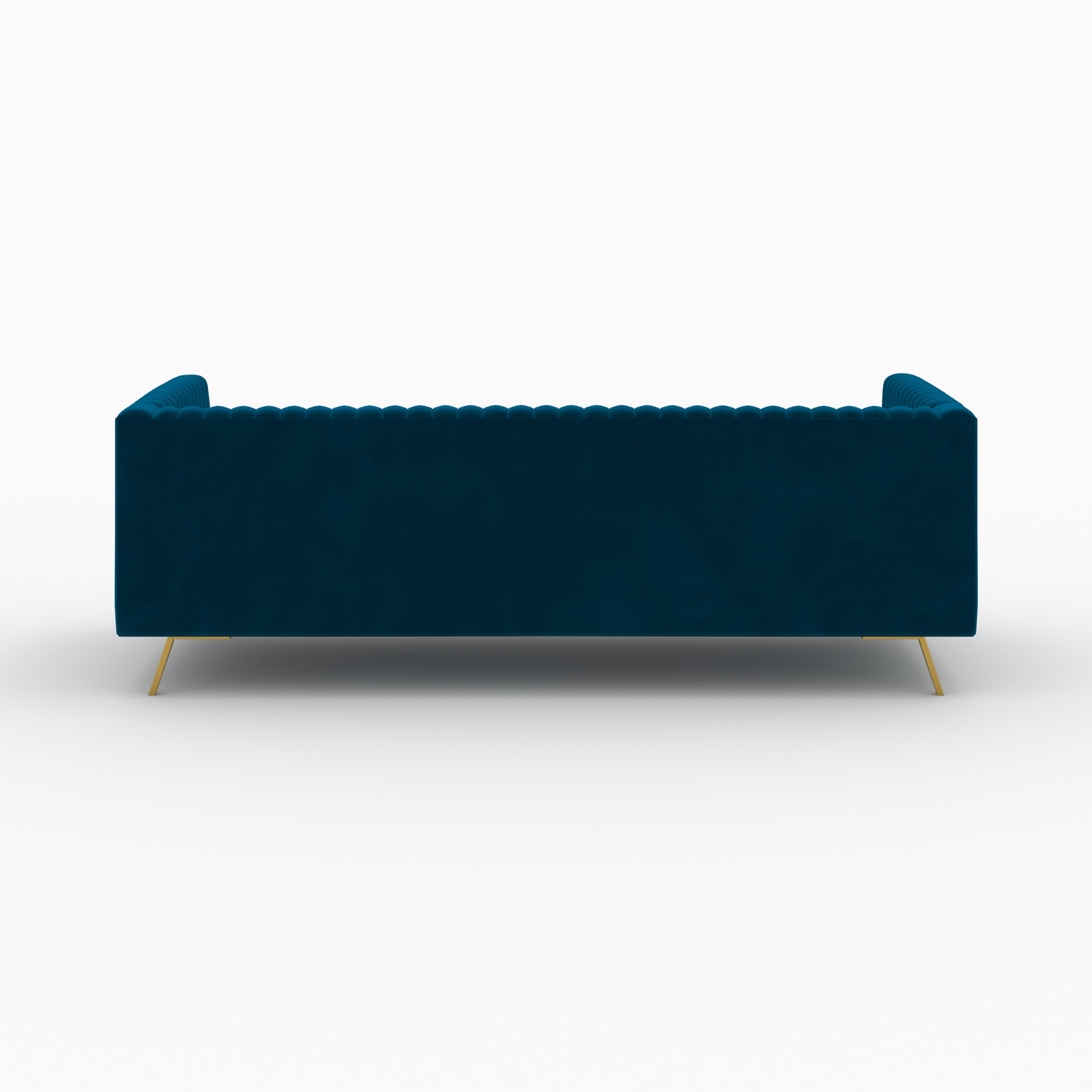 Ensemble canapé et fauteuil en velours bleu 3 places - Gatsby