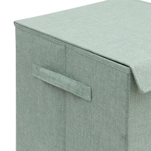 Corbeille à linge Colorama rectangulaire pliable 74L vert céladon
