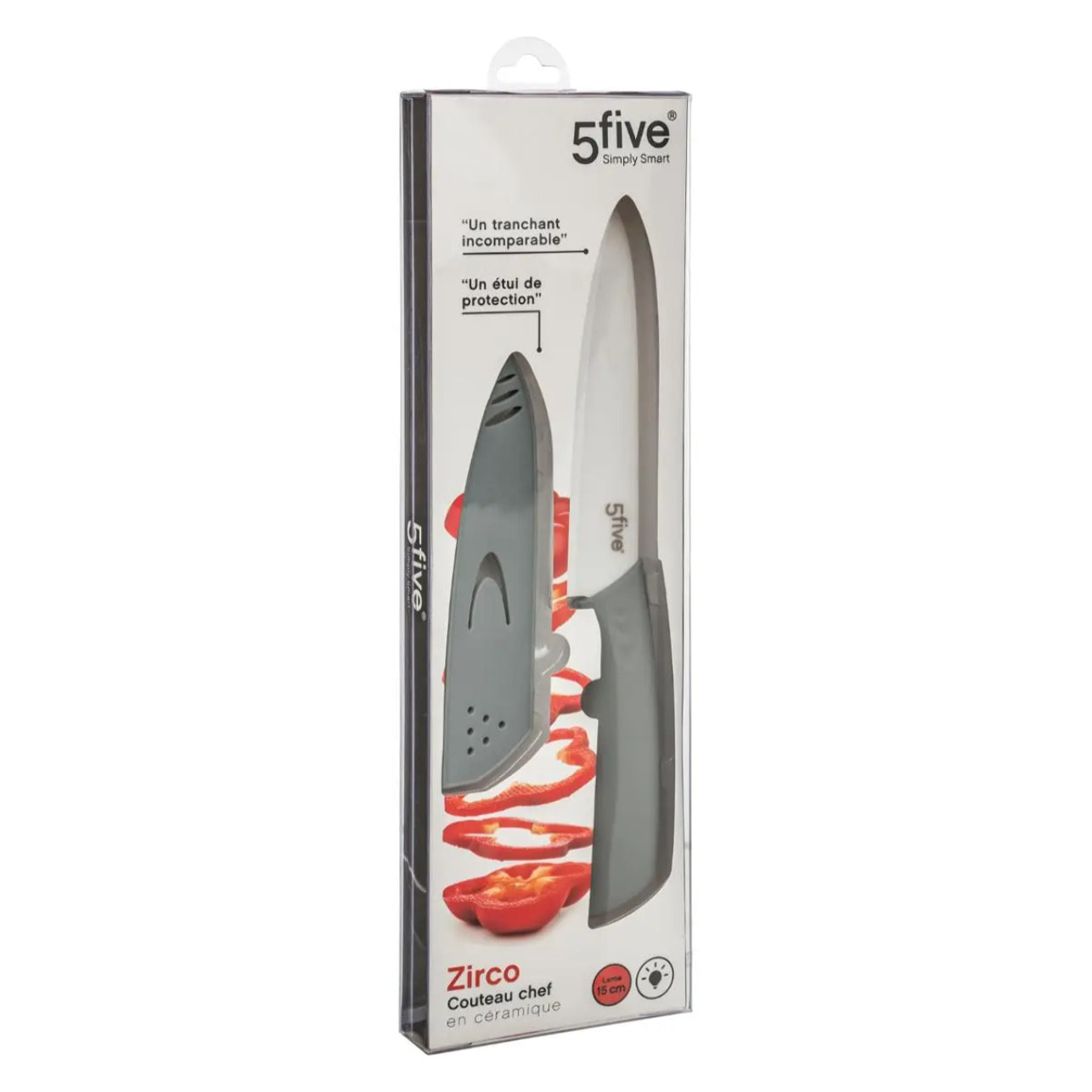 Couteau chef céramique "Zirco" lame 15cm