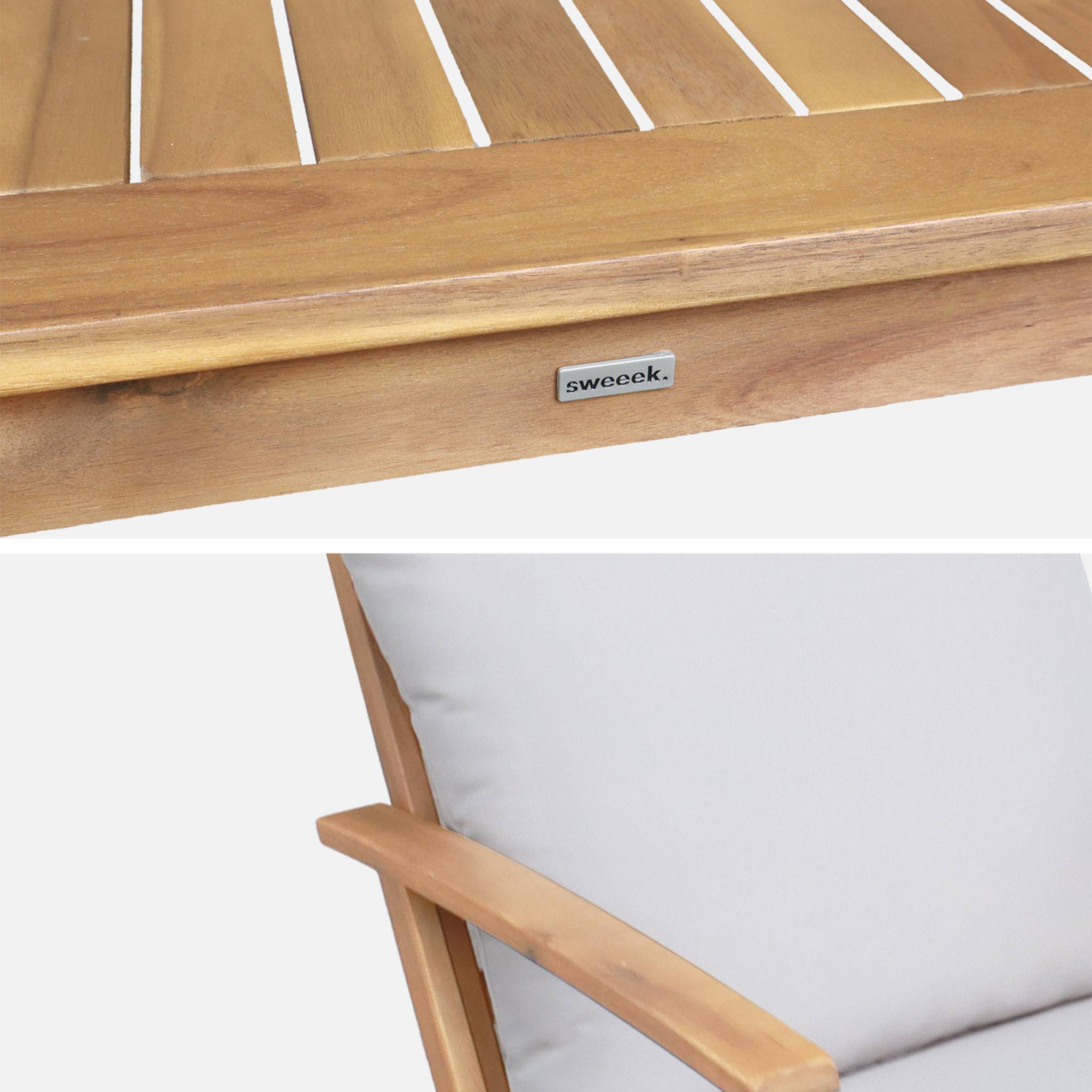 Salon de jardin bois d'acacia 2 places USHUAIA