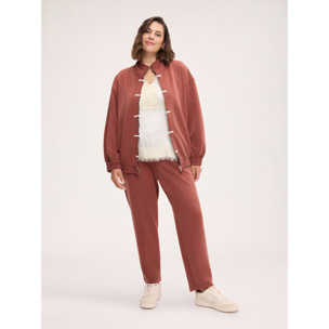 Fiorella Rubino - Pantaloni casual in felpa - Marrone
