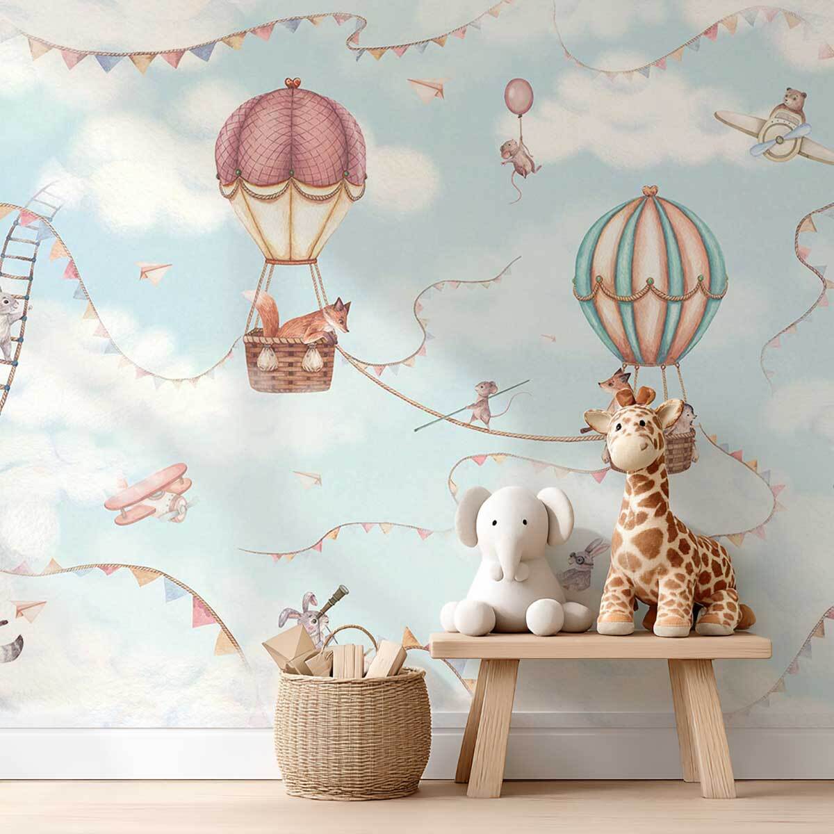 Papier peint nuages La Vie dans les Nuages Intissé