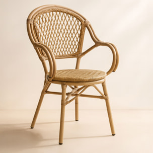 Lot de 2 fauteuils de table en rotin synthétique CAPRI