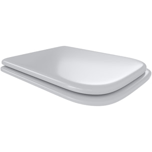 Sedile WC In Legno MDF Copriwater Tavoletta Universale Rapido Montaggio Per Tutti i WC Standard Portata 150 Kg Cerniere In Ottone 44 × 36 Cm Bianco