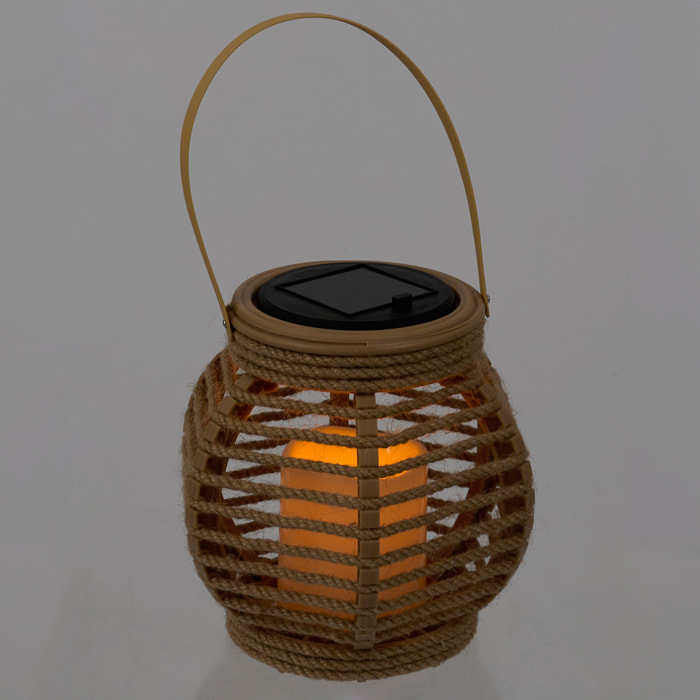 Lanterne Solaire Effet Bougie H15cm