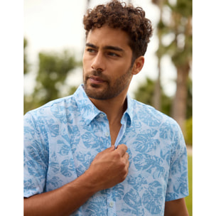 Camisa Manga Corta Azul Claro - Blueraira