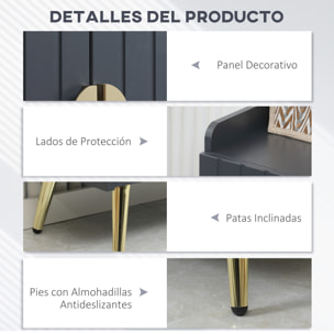 Zapatero Estrecho con 2 Puertas Mueble Zapatero con Estante Abierto y Estantes Ajustables para 15 Pares de Zapatos para Pasillo Entrada 60x33x100 cm Gris