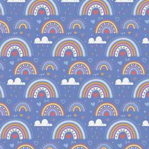 Juego De Maletas Pc Itaca Base Azul Azul Arcoiris