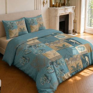 Parure housse de couette 100% microfibre motif tropical - SURINAME