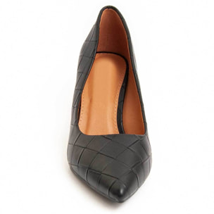 Zapato De Tacón - Negro - Altura: 8 Cm