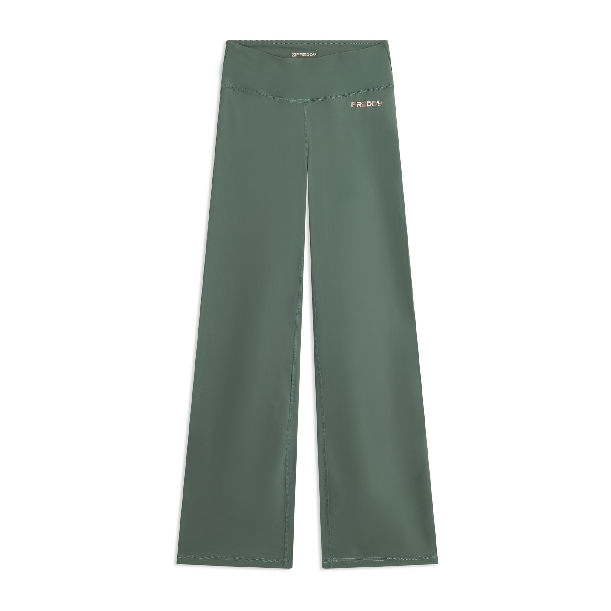 Leggings in tessuto quick dry vita alta con fondo a zampa