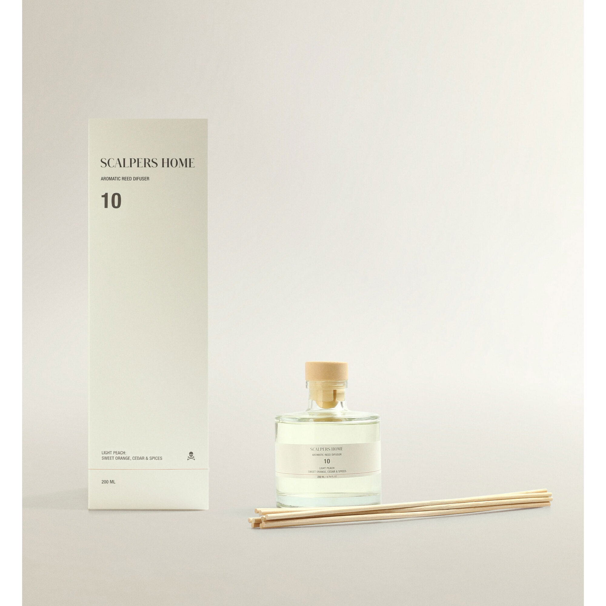 Set de 2 difusores mikado de 200ml aroma light peach scalpers