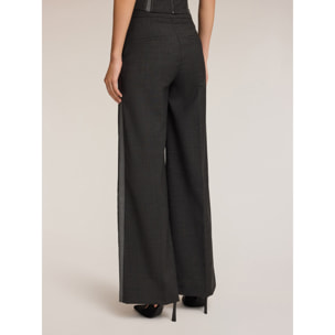 Motivi - Pantalones palazzo con banda lateral - Gris