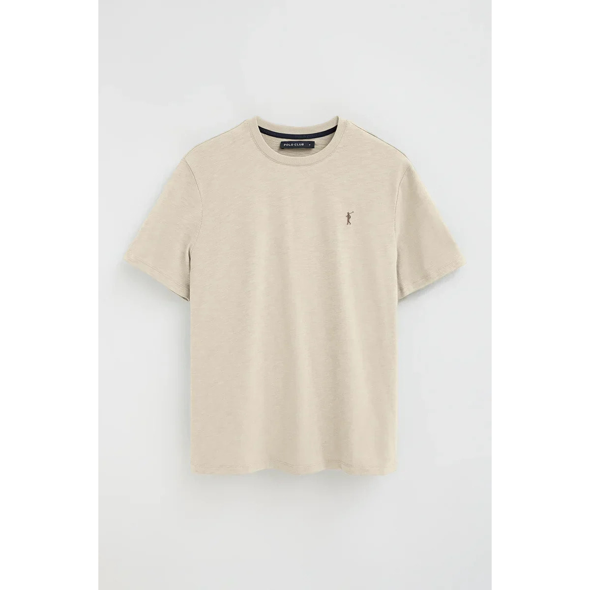 Maglietta beige a maniche corte e fit ampio con logo Rigby Go