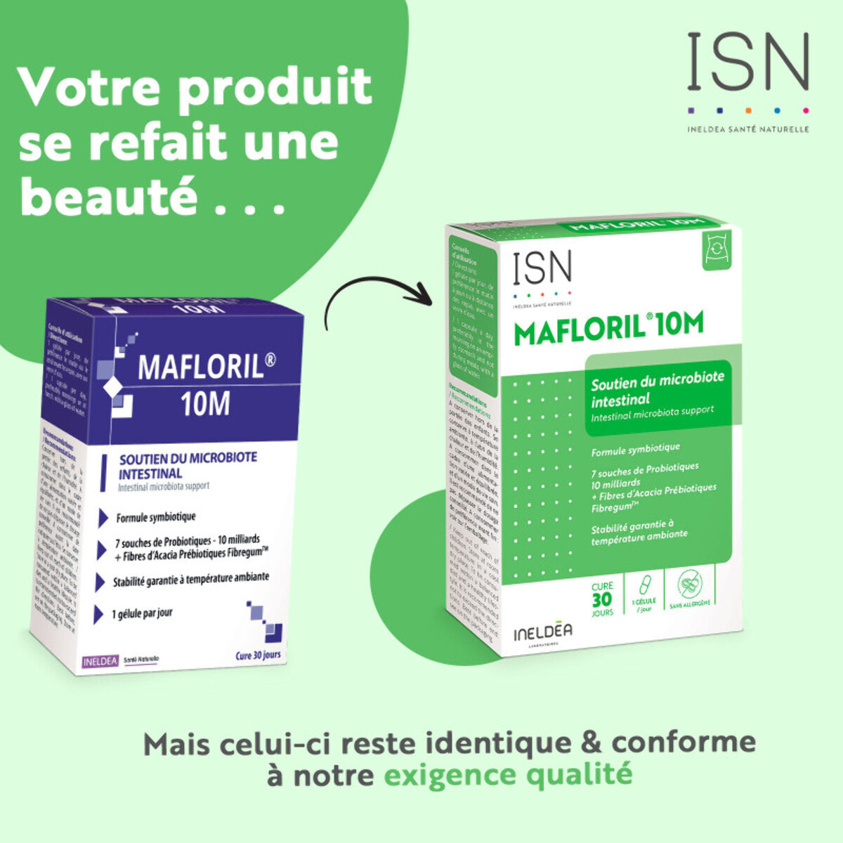 ISN - Protocole Minceur - Metaboslim + Mafloril Gasseri - Aide à rééquilibrer le microbiote - Aide à la perte de poids - Actif breveté