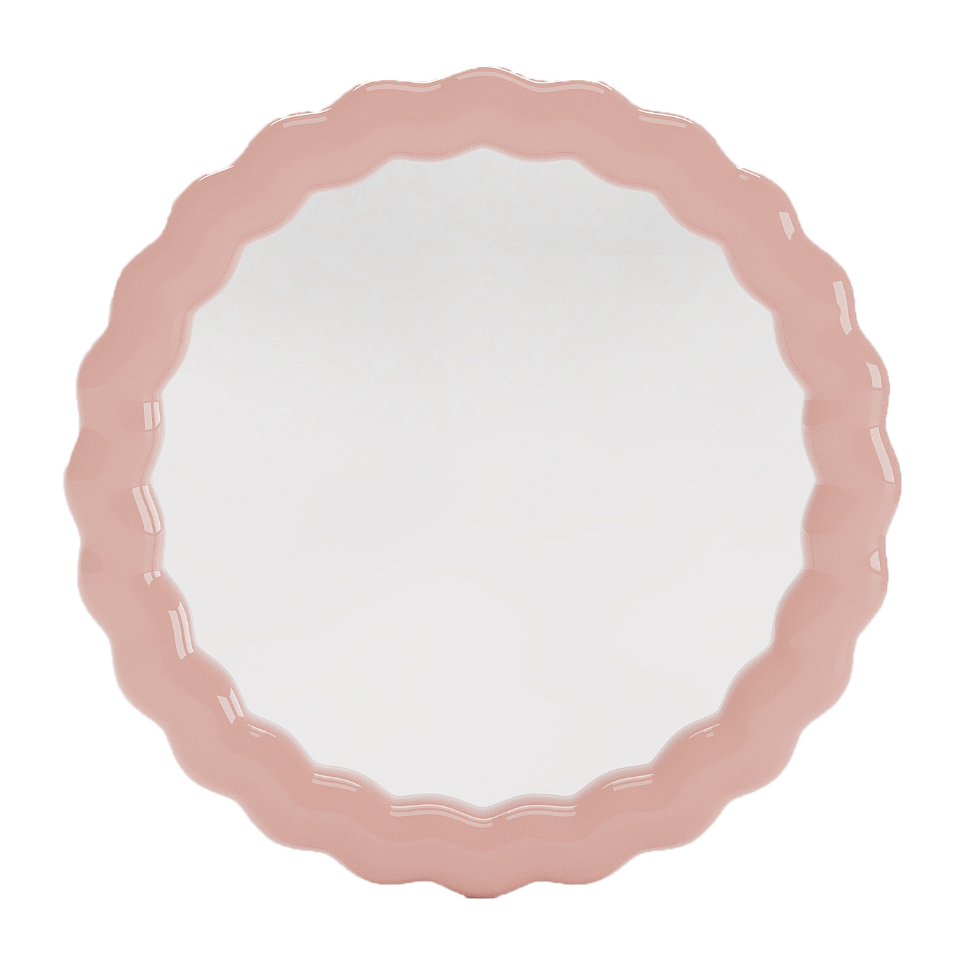 Georgia - Miroir mural design ondulé en céramique rose