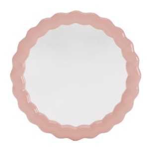 Georgia - Miroir mural design ondulé en céramique rose