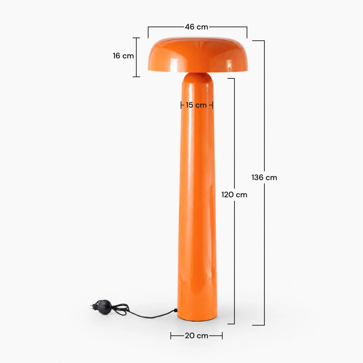 Lampadaire en métal orange - Livia