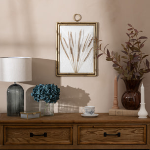 Déco murale bombée tige Jonas bois 46x30cm