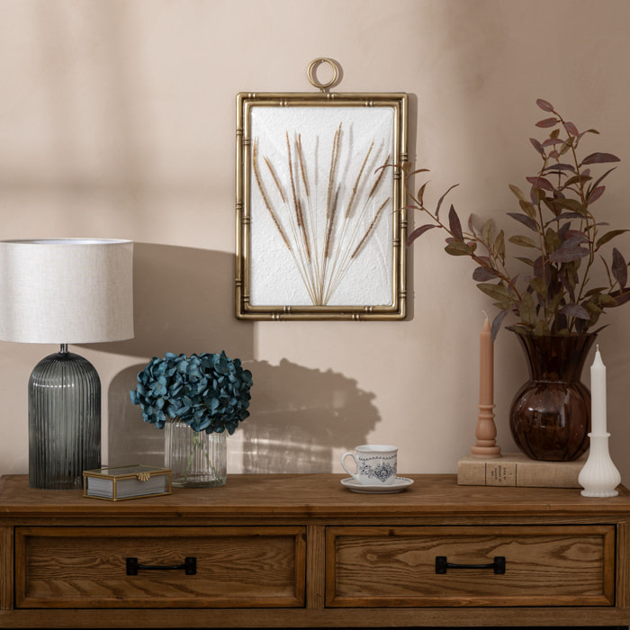 Déco murale bombée tige Jonas bois 46x30cm