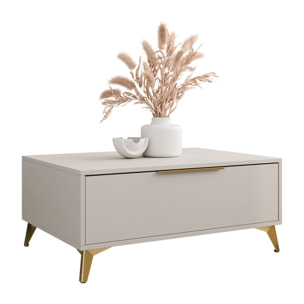 Boccioni - table basse - beige - 1 tiroir - 104 cm - Beige