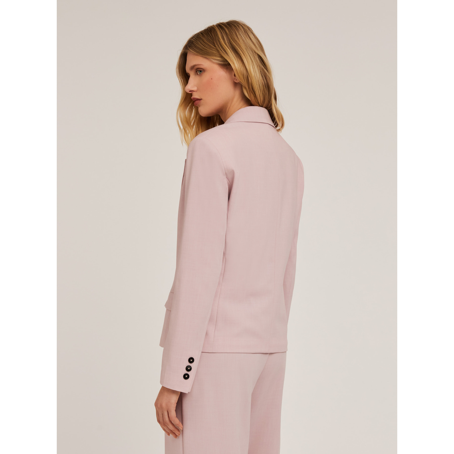Motivi - Chaqueta de doble botonadura en poliviscosa - Rosa