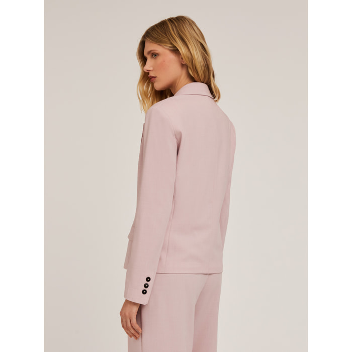 Motivi - Chaqueta de doble botonadura en poliviscosa - Rosa
