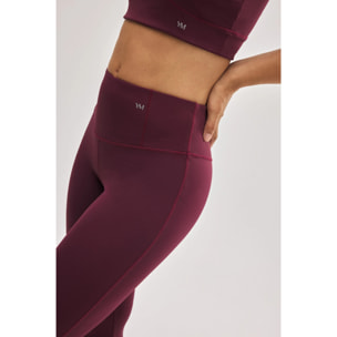 Leggings sportivi effetto push-up bordeaux