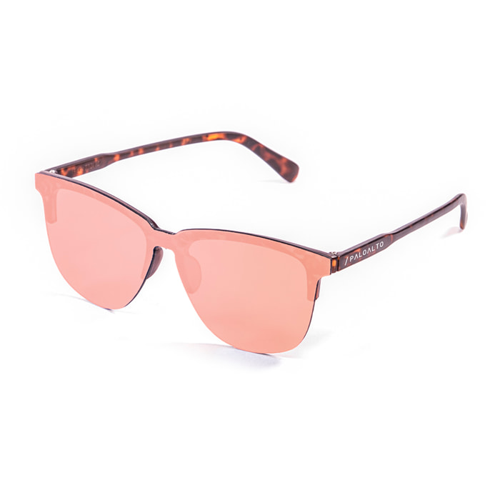 Gafas de sol PALO ALTO AMALFI - Marrón demi mate / Plana rosa revo
