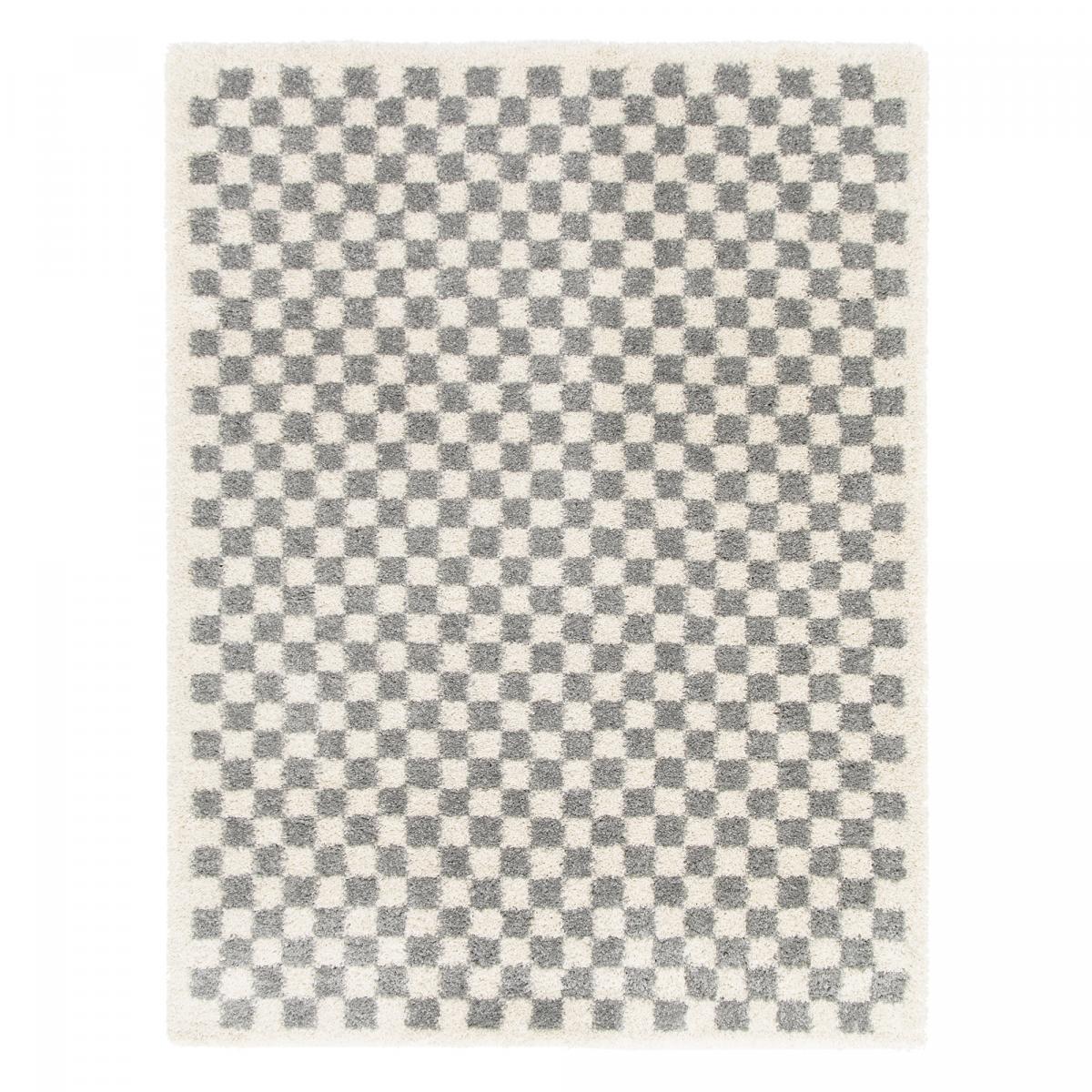 Tapis shaggy tissé motif géométrique LADE