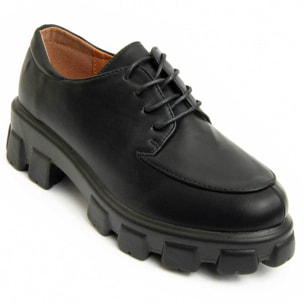 Zapato De Plataforma Oxford - Negro - Altura: 5 Cm