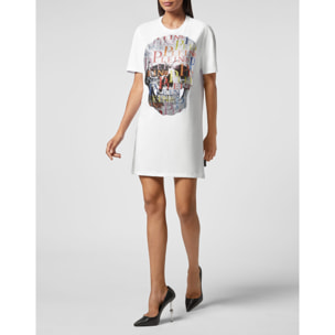 PHILIPP PLEIN T-Shirt Dress Short SKULL