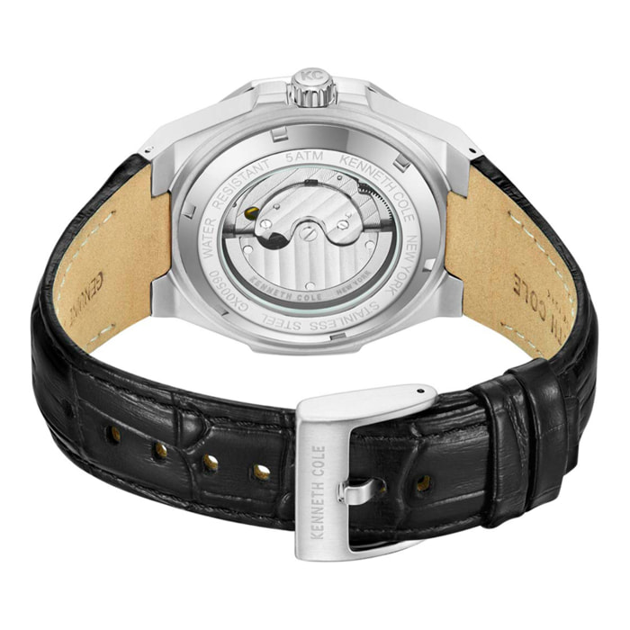 Reloj Kenneth Cole KCWGX0059001 Hombre Analogico Automatico con Correa de Cuero