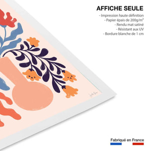 Poster julie fleurs Affiche seule