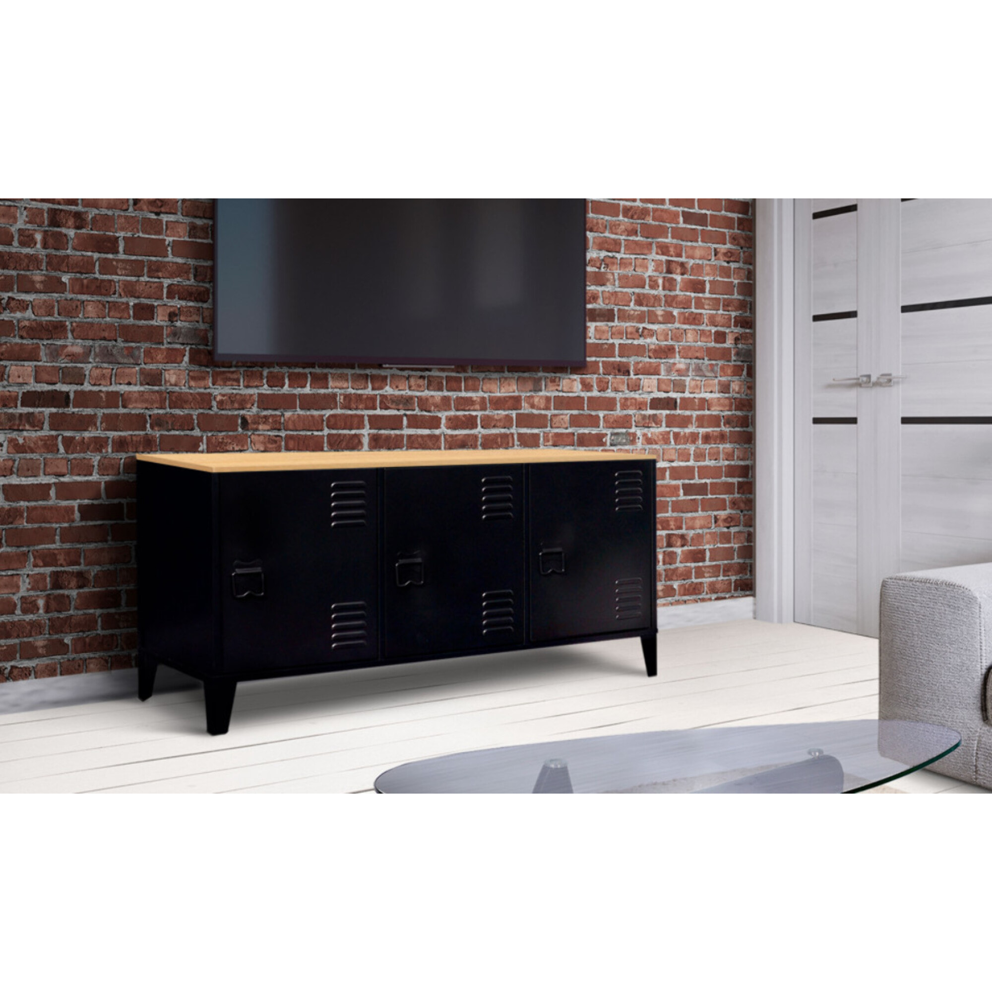 Meuble TV industriel Storen en métal