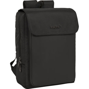 Mochila con solapa portatil 13,3+usb safta business "black"