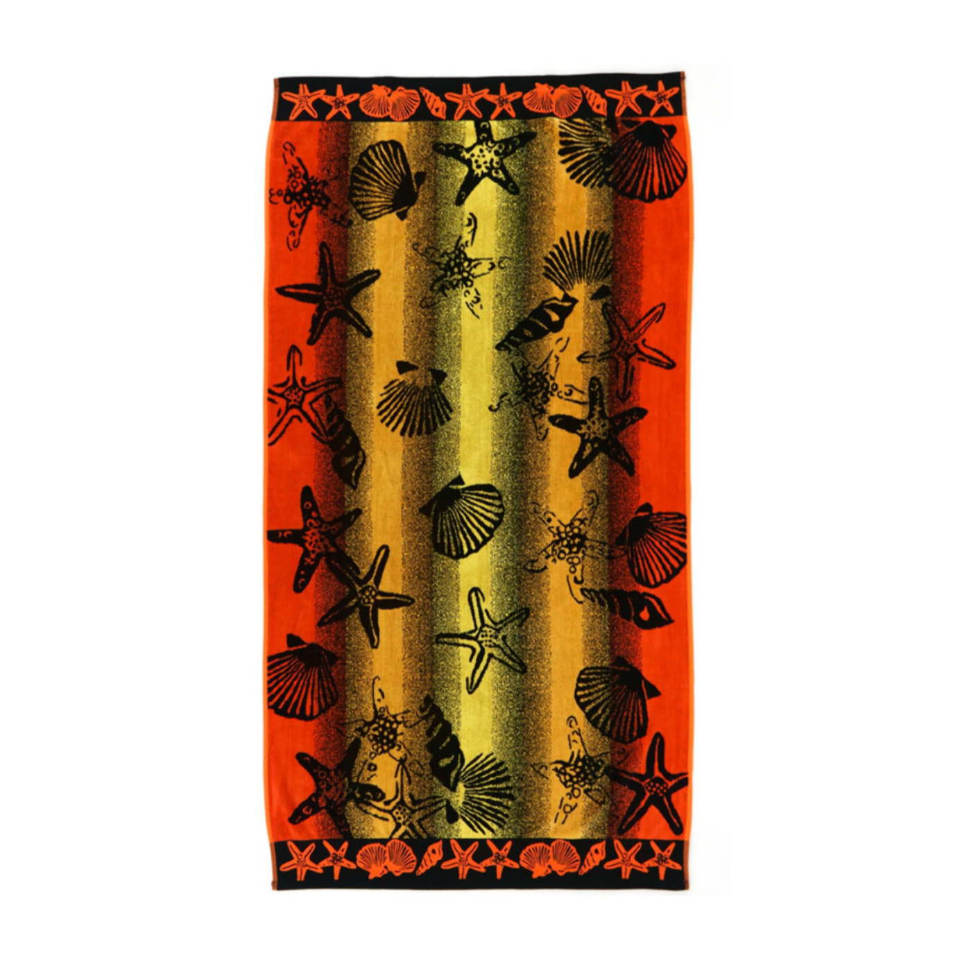 Telo Mare Spugna Jacquard Spiaggia Disegno New Shell