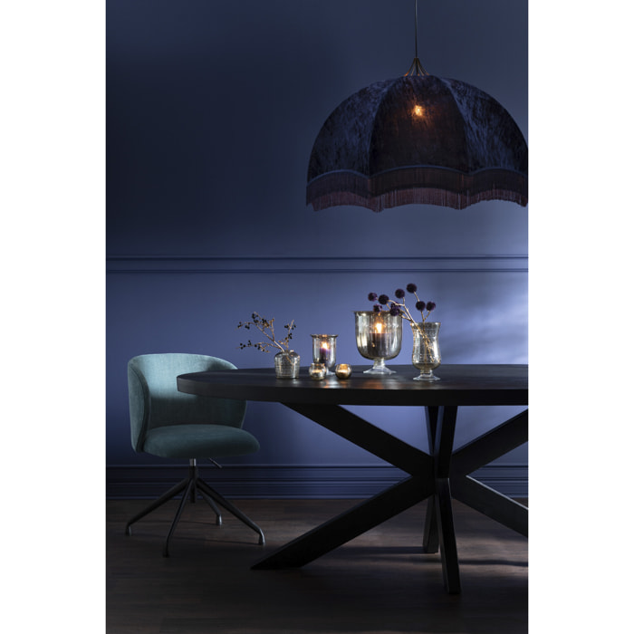 J-Line bougeoir Branche Rond - verre - gris fumé