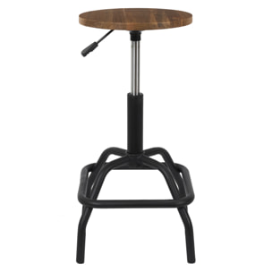 Tabouret De Bar Reglable Bois Brut Ace