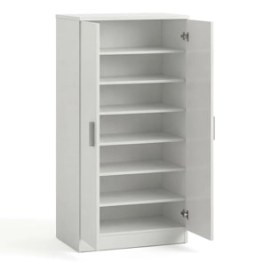 Zapatero de 2 puertas en blanco mate 55x108 cm Liam Blanco Artik (Blanco Mate)