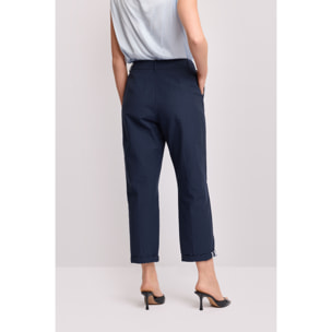 Kocca - Pantaloni con risvolto Donna, Tinta unita