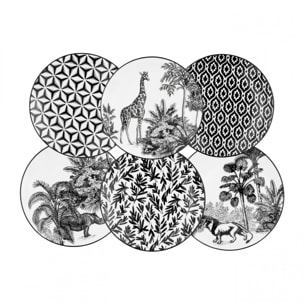 Lot de 6 assiettes à dessert, SAVANA