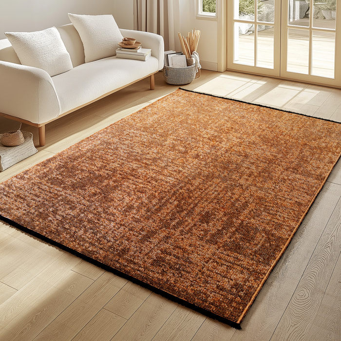 MIRA - Tapis de salon brun au design abstrait
