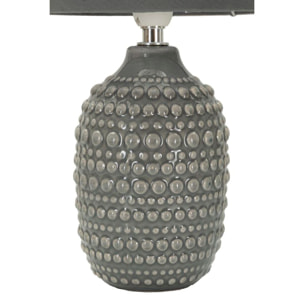 LAMPADA DA COMODINO POINTS GRIGIA CM Ø 15X30,5