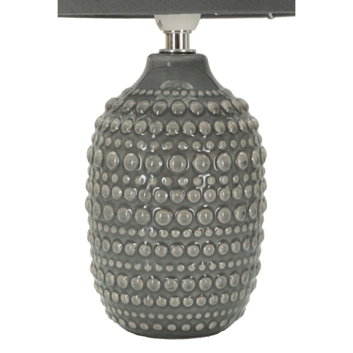 LAMPADA DA COMODINO POINTS GRIGIA CM Ø 15X30,5