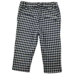 PANTALONE PIED DE POULE BLU GRIGIO