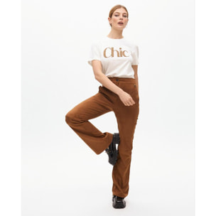 Pantaloni a Zampa in Antelina