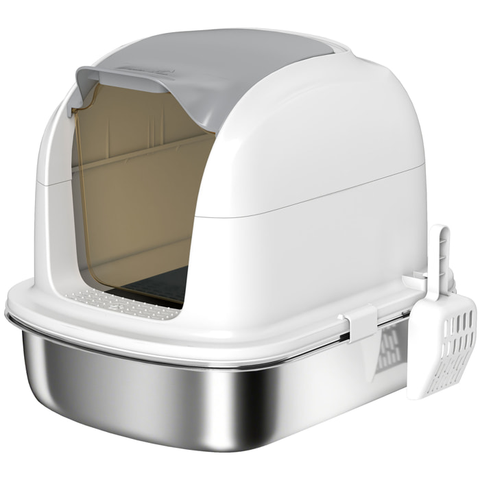Maison de toilette fermée bac acier inox filtre désodorisant pelle