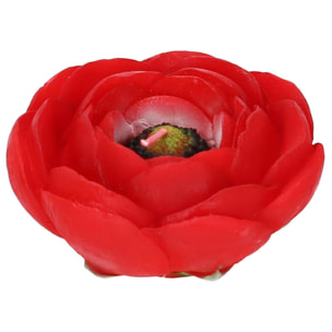 Candela in paraffina confezione 2 da pezzi a forma di camelia rossa cm19x10h6